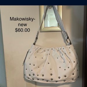 B. Makowisky white purse new, no tag